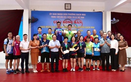 SÔI NỔI GIẢI BÓNG BÀN CHÀO MỪNG ĐẠI HỘI ĐẠI BIỂU ĐẢNG BỘ PHƯỜNG BẠCH MAI LẦN THỨ I, NHIỆM KỲ 2025 - 2030