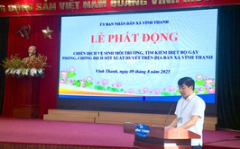 XÃ VĨNH THANH PHÁT ĐỘNG CHIẾN DỊCH VỆ SINH MÔI TRƯỜNG, TÌM KIẾM DIỆT BỌ GẬY PHÒNG CHỐNG SỐT XUẤT HUYẾT