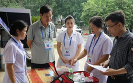 Phó Giám đốc Sở Y tế Hà Nội kiểm tra công tác y tế phục vụ sự kiện A80