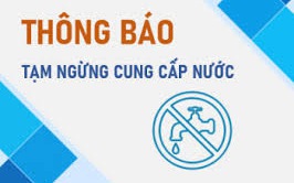 Thông báo tạm dừng cấp nước sinh hoạt