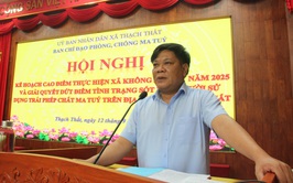 Xã Thạch Thất tổ chức Hội nghị triển khai cao điểm thực hiện mục tiêu xây dựng xã không ma tuý năm 2025 và giải quyết triệt để tình trạng sót lọt người sử dụng trái phép chất ma tuý trên địa bàn