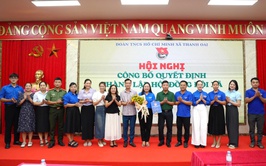 Đoàn Thanh niên xã Thanh Oai Công bố quyết định thành lập Hội đồng đội xã và các chi Đoàn trực thuộc