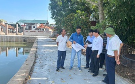 Lãnh đạo xã Thuận An kiểm tra tiến độ dự án trên địa bàn xã