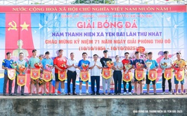Xã Yên Bài khai mạc giải bóng đá nam thanh niên xã Yên Bài lần thứ nhất, năm 2025