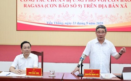 Xã Tiến Thắng tổ chức hội nghị chuẩn bị ứng phó với cơn bão Ragasa (cơn bão số 9)