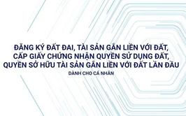 Hộ gia đình, cá nhân, cộng đồng dân cư, người gốc Việt Nam định cư ở nước ngoài có thể Đăng ký đất đai, tài sản gắn liền với đất trực tuyến trên Cổng Dịch vụ công Quốc gia