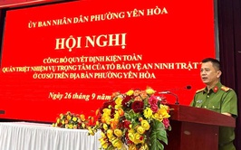 Phường Yên Hòa tổ chức Hội nghị công bố Quyết định kiện toàn Tổ bảo vệ ANTT ở cơ sở