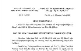 Báo động lũ trên sông Tích Giang.