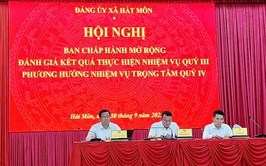 Hội nghị Ban chấp hành mở rộng, đánh giá kết quả công tác xây dựng Đảng,thực hiện nhiệm vụ phát triển kinh tế - xã hội, quốc phòng – an ninh quý III/2025; phương hướng, nhiệm vụ quý IV/2025; giao ban với các chi, đảng bộ trực thuộc tháng 10/2025