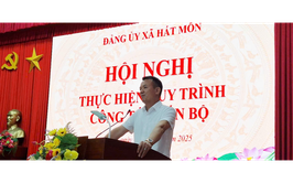 Đảng ủy xã Hát Môn tổ chức Hội nghị thực hiện quy trình công tác cán bộ