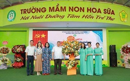 Trương Mầm non Hoa Sữa rực rỡ ngày khai trường - Hòa chung niềm tự hào 80 năm Truyền thống Ngành Giáo dục