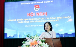Đoàn xã Chuyên Mỹ công bố Quyết định thành lập chi đoàn trực thuộc; triển khai kế hoạch tổ chức Đại hội Đoàn xã lần thứ I