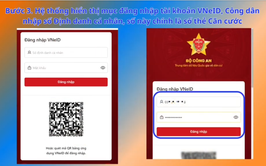 Hướng dẫn đăng nhập tài khoản VNeID trên cổng dịch vụ công.