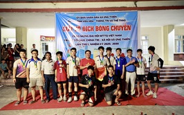 Sôi nổi giải bóng chuyền nam chào mừng Đại hội MTTQ và các tổ chức chính trị xã hội