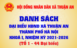 Danh sách Đại biểu HĐND xã Thuận An, thành phố Hà Nội khoá I, nhiệm kỳ 2021 - 2026 (128 đại biểu và chia làm 04 Tổ) - Tổ 1