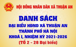 Danh sách Đại biểu HĐND xã Thuận An, thành phố Hà Nội khoá I, nhiệm kỳ 2021 - 2026 (128 đại biểu và chia làm 04 Tổ) - Tổ 2