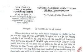 Cảnh báo sản phầm sữa bột trẻ sơ sinh Beba, Alfamino tại Đức và thông tin thu hồi tự nguyện của Nestlé Việt Nam