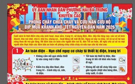 Phường Hai Bà Trưng: Khuyến cáo phòng cháy, chữa cháy và cứu nạn, cứu hộ dịp mùa hanh khô - Tết Nguyên đán năm 2026