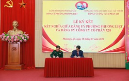 Lễ ký kết nghĩa giữa Đảng ủy phường Phương Liệt và Đảng ủy Công ty Cổ phần X20