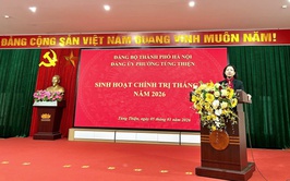 Phường Tùng Thiện tổ chức Hội nghị sinh hoạt chính trị tháng 1 năm 2026