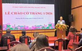 UBND phường Hai Bà Trưng tổ chức Lễ chào cờ đầu năm 2026