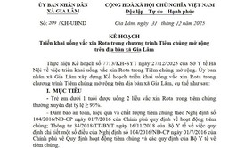 Gia Lâm triển khai uống vắc xin Rota trong Chương trình Tiêm chủng mở rộng, bảo vệ sức khỏe trẻ em