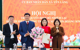 Xã Yên Lãng công bố quyết định bổ nhiệm lại Hiệu trưởng Mầm non Hoàng Kim