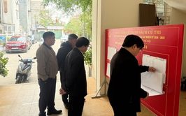 Kiểm tra công tác niêm yết danh sách cử tri bầu cử đại biểu Quốc hội khóa XVI và đại biểu Hội đồng nhân dân các cấp nhiệm kỳ 2026 - 2031