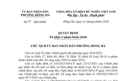 PHƯỜNG HỒNG HÀ: BAN HÀNH QUYẾT ĐỊNH XỬ PHẠT VI PHẠM HÀNH CHÍNH TRONG LĨNH VỰC AN TOÀN THỰC PHẨM