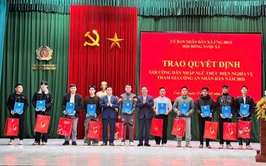 ỨNG HOÀ TRAO QUYẾT ĐỊNH GỌI CÔNG DÂN THỰC HIỆN NGHĨA VỤ THAM GIA CÔNG AN NHÂN DÂN NĂM 2026.