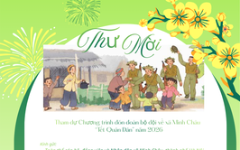 Thư mời tham dự Chương trình đón đoàn bộ đội về xã Minh Châu Chương trình “Tết Quân Dân” năm 2026