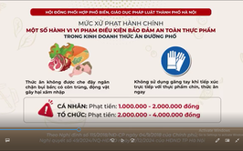 Video: Mức xử phạt hành chính một số hành vi vi phạm điều kiện bảo đảm an toàn thực phẩm trong kinh doanh thức ăn đường phố