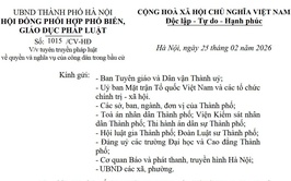 V/v tuyên truyền pháp luật về quyền và nghĩa vụ của công dân trong bầu cử