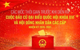 Các mốc thời gian trước cuộc bầu cử đại biểu Quốc hội khóa XVI và đại biểu Hội đồng nhân dân các cấp nhiệm kỳ 2026-2031