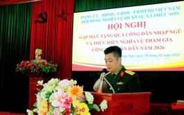 Xã Phúc Sơn tổ chức Hội nghị gặp mặt công dân nhập ngũ và thực hiện nghĩa vụ tham gia Công an nhân dân năm 2026