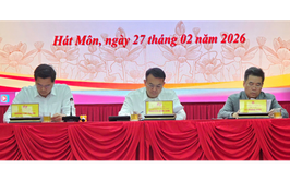 HÁT MÔN: HỘI NGHỊ GIAO BAN THƯỜNG TRỰC ĐẢNG ỦY VỚI BÍ THƯ CHI, ĐẢNG BỘ TRỰC THUỘC TRÊN ĐỊA BÀN