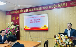 Lễ sinh hoạt dưới cờ tháng 02/2026 cơ quan Đảng, đoàn thể Phường