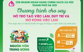 Ngân hàng Chính sách xã hội Hoài Đức triển khai Chính sách Cho vay hỗ trợ tạo việc làm, duy trì và mở rộng việc làm trên địa bàn 4 xã: Hoài Đức, An Khánh, Dương Hòa, Sơn Đồng.