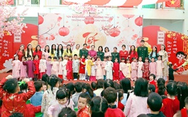 Rộn ràng hội chợ mùa xuân 2026 tại trường Mầm non Chu Văn An