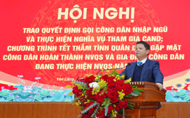 YÊN LÃNG: TỔ CHỨC HỘI NGHỊ TRAO QUYẾT ĐỊNH GỌI CÔNG DÂN NHẬP NGŨ VÀ CHƯƠNG TRÌNH “TẾT THẮM TÌNH QUÂN DÂN” NĂM 2026