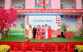 Trường Mầm non A Tứ Hiệp tưng bừng tổ chức Hội chợ Xuân với chủ đề “Tết sum vầy - Xuân ơn Đảng”