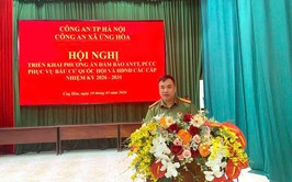 CÔNG AN XÃ ỨNG HÒA TRIỂN KHAI PHƯƠNG ÁN BẢO ĐẢM ANTT, PCCC PHỤC VỤ BẦU CỬ QUỐC HỘI VÀ HĐND CÁC CẤP NHIỆM KỲ 2026 – 2031.