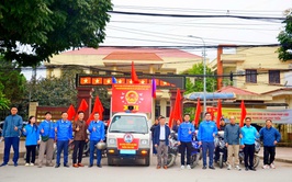 Phường Tùng Thiện ra quân tuyên truyền lưu động về bầu cử đại biểu Quốc hội và HĐND các cấp nhiệm kỳ 2026 – 2031