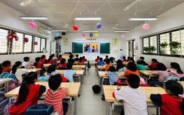 HỌC SINH TRƯỜNG TIỂU HỌC TRẦN PHÚ HÀO HỨNG TIẾP SÓNG CHƯƠNG TRÌNH 