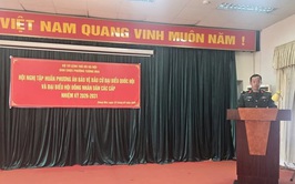 Ban chỉ huy Quân sự phường tổ chức tập huấn phương án bảo vệ bầu cử đại biểu Quốc hội khóa XVI và Đại biểu HĐND các cấp, nhiệm kỳ 2026-2031