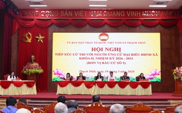 THẠCH THẤT: HỘI NGHỊ TIẾP XÚC CỬ TRI VẬN ĐỘNG BẦU CỬ TẠI ĐƠN VỊ BẦU CỬ SỐ 5 