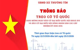 Xã Thường Tín Thông báo treo cờ Tổ quốc