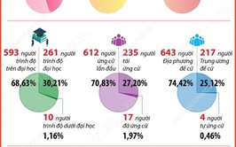 Thống kê cơ cấu 864 người ứng cử Đại biểu Quốc hội khóa XVI