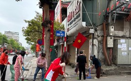 Phường Ô Chợ Dừa tổng vệ sinh môi trường phục vụ bầu cử