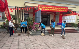 Xã Gia Lâm đồng loạt ra quân tổng vệ sinh môi trường chào mừng ngày bầu cử